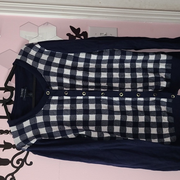 Tommy Hilfiger Gingham 100% Pima Cotton Cardigan - Picture 4 of 6